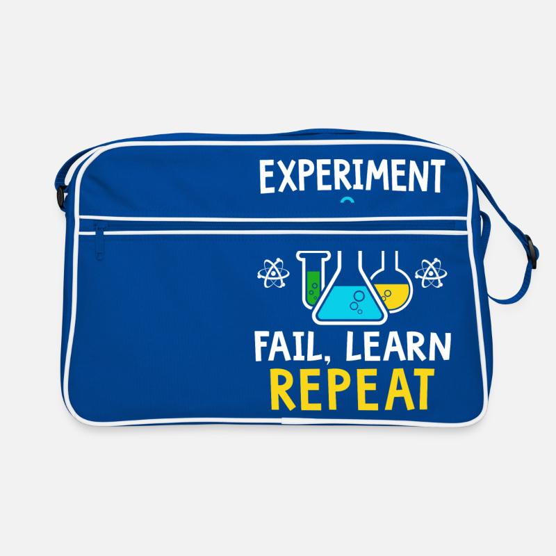 Experiment fail learn repeat Retro Tasche