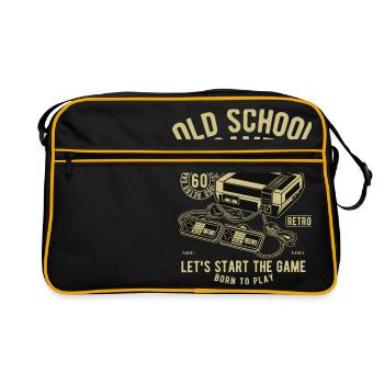 Old School Game Videogame Gaming Retro Vintage - Retro Bag - black/gold - Front