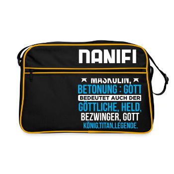 DANIEL - Titan - Retro Tasche - Schwarz/Gold - Vorne