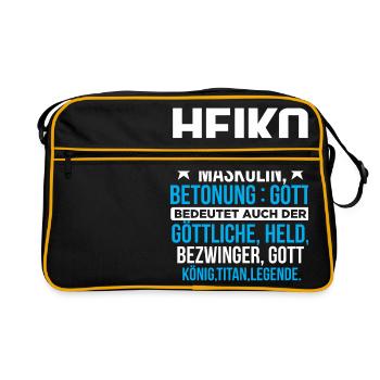 HEIKO - Titan - Retro Tasche - Schwarz/Gold - Vorne