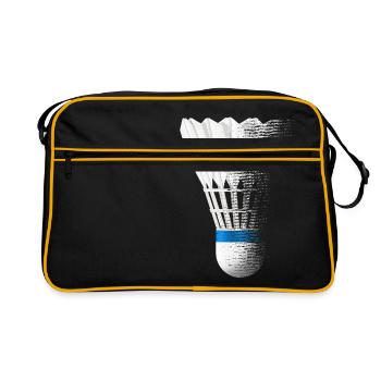 Badminton shuttlecock - Retro Bag - black/gold - Front