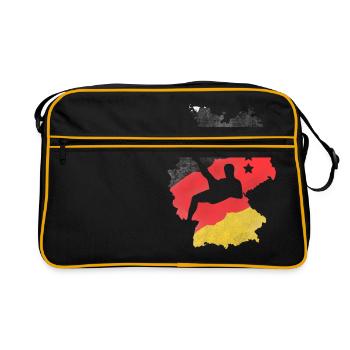 Allemagne football fan de football - Sac Retro - noir/or - Devant