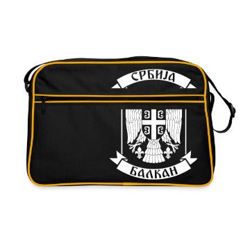 Serbie Srbija - Sac Retro - noir/or - Devant