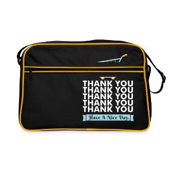Le sac de courses / Le caddie ! - Cadeau - Sac Retro - noir/or - Devant