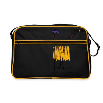 Devin plombier Shadok - Sac Retro - noir/or - Devant