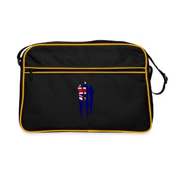 Drapeau de l’Australie sous le drapeau australien - Sac Retro - noir/or - Devant