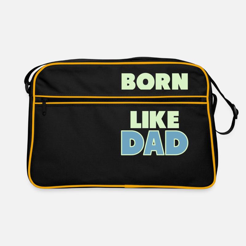 Vater und Sohn - Retro Tasche - Schwarz/Gold