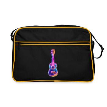 Ukulele - Retro Tasche - Schwarz/Gold - Vorne