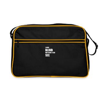 J'étais aveugle mais maintenant je peux voir - Sac Retro - noir/or - Devant