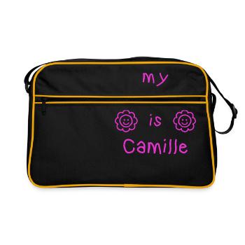 CAMILLE MY NAME IS - Sac Retro - noir/or - Devant