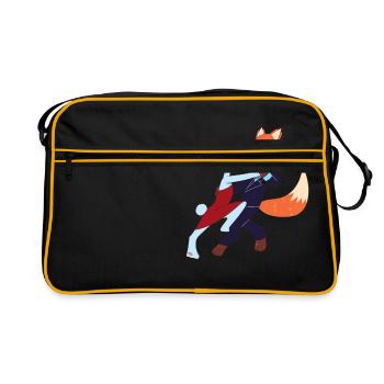Salsa bunny and fox dance salsa shirt - Retro Bag - black/gold - Front