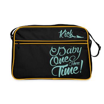 pregnant baby child born birth gift idea - Retro Bag - black/gold - Front