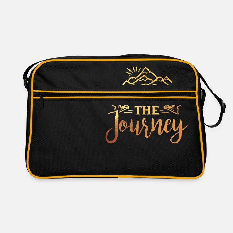Genießen Sie die Reise Reise Entdecken Sie Urlaub - Retro Tasche - Schwarz/Gold