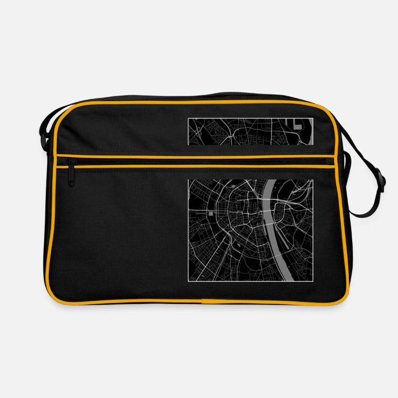Cologne City Map - Retro Bag - black/gold