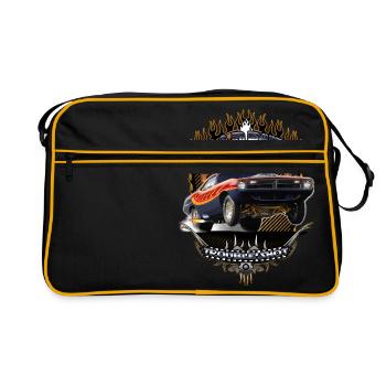 Barracuda Road Burn - Retro Tasche - Schwarz/Gold - Vorne