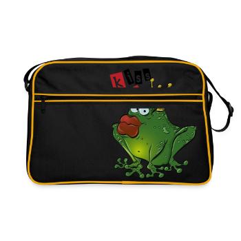 Froschkönigin - Retro Bag - black/gold - Front