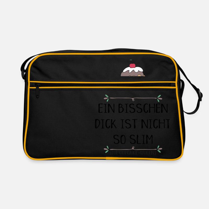 Cupcake - Retro Tasche - Schwarz/Gold