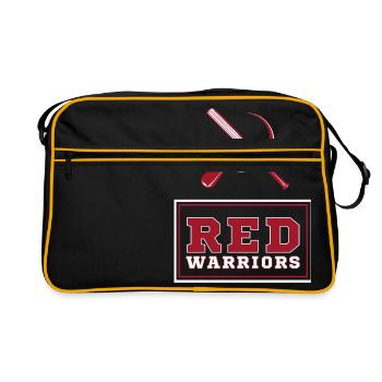 Red Warriors Logo2 - Sac Retro - noir/or - Devant