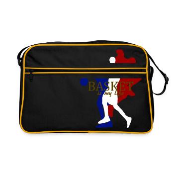 basket is my life - Retro Bag - black/gold - Front