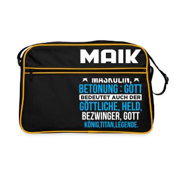 MAIK - Titan - Retro Tasche - Schwarz/Gold - Vorne