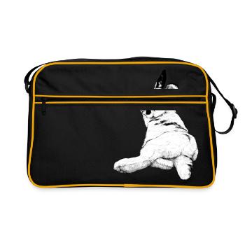 mignon lapin - Sac Retro - noir/or - Devant