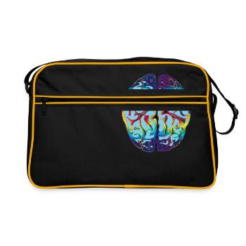 LSD Brain - Retro Bag - black/gold - Front