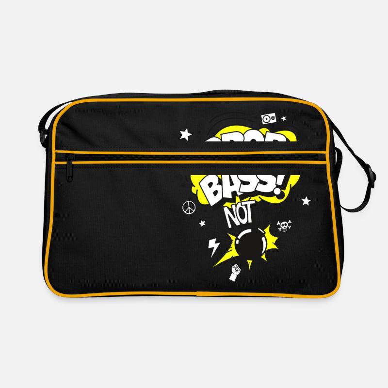 Drop Bass - Retro Tasche - Schwarz/Gold