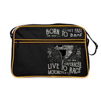 Born To Motorcycle Race - Sac Retro - noir/or - Devant