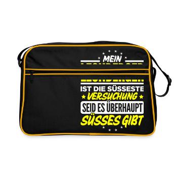 LEONBERGER - gibt - Retro Tasche - Schwarz/Gold - Vorne