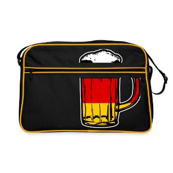 German Beer German Beer Gift - Retro Bag - black/gold - Front
