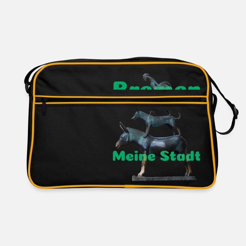 Bremen - Retro Tasche - Schwarz/Gold