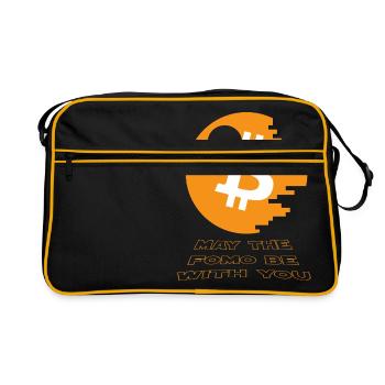 Bitcoin Star and Wars 2018 - Death Star - Crypto - Retro Bag - black/gold - Front