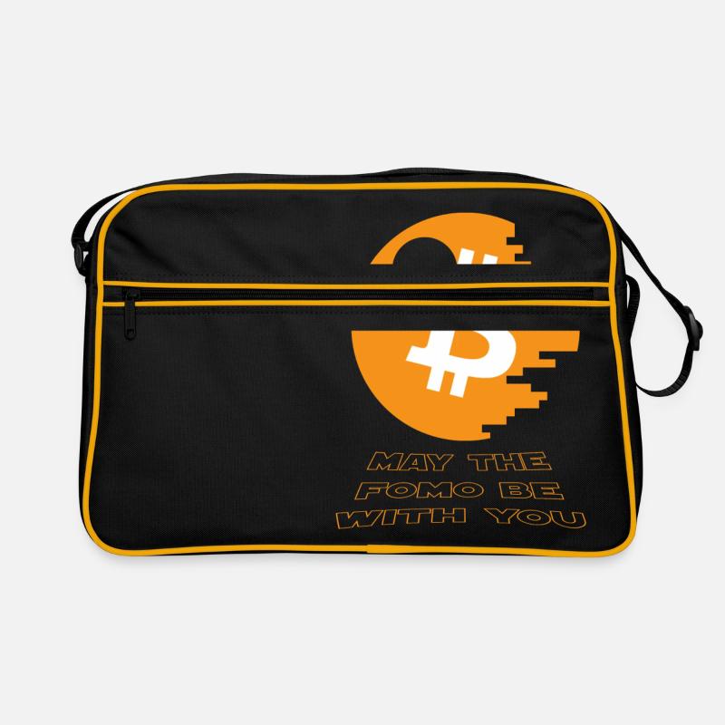 Bitcoin Star and Wars 2018 - Étoile de la mort - Crypto - Sac Retro - noir/or