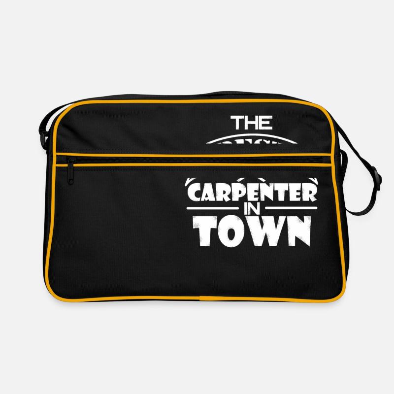 Awesome & Trendy Tshirt Designs Carpenter in der Stadt Retro Tasche