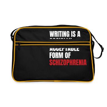 Schizophrenia Awareness TShirt Design Writing - Retro Bag - black/gold - Front
