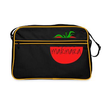 Conception drôle de chemise légaliser le T-shirt marinara - Sac Retro - noir/or - Devant