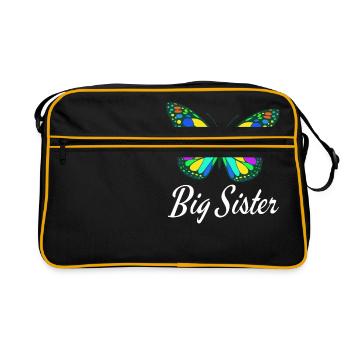Big Sister Colorful TShirt Design - Retro Bag - black/gold - Front