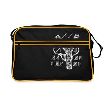 Impressionnant et cool Slingshot Tshirt Design Slingshot - Sac Retro - noir/or - Devant