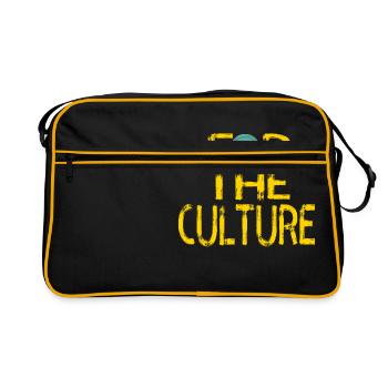 "For the Culture" tee design. Unique and simple - Retro Bag - black/gold - Front