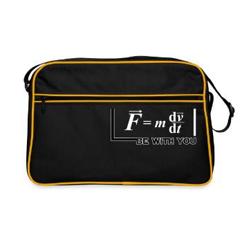 Awesome &Trendy Tshirt Designs Que le F soit avec - Sac Retro - noir/or - Devant