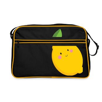 lemon - Retro Bag - black/gold - Front