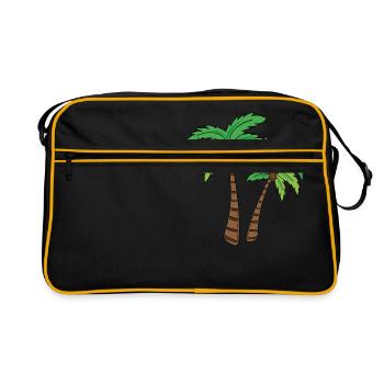 Palm tree - Retro Bag - black/gold - Front