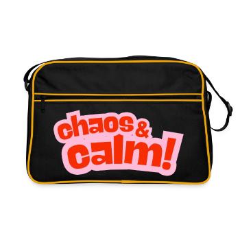 Chaos & Calm Contrast Design - Retro Bag - black/gold - Front