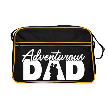 Père aventureux Silhouette Randonnée - Sac Retro - noir/or - Devant