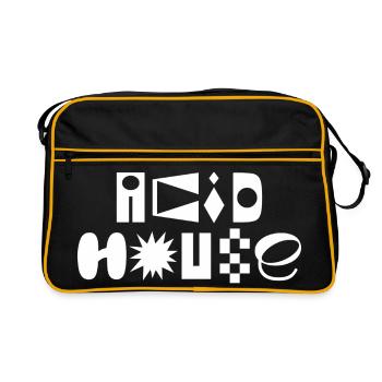 Conception du logo Acid House Fancy Typography - Sac Retro - noir/or - Devant