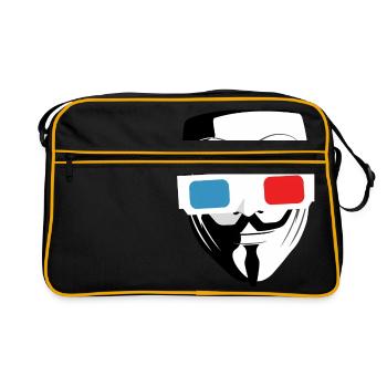 3D cinema glasses mask - Retro Bag - black/gold - Front