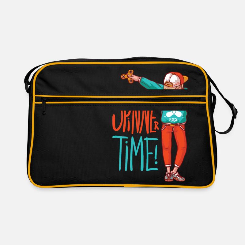 Spinnerjunge mit Kappe macht den dub move Retro Tasche