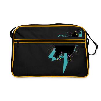 Lama Alpaka Fashion - Retro Tasche - Schwarz/Gold - Vorne