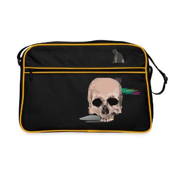 Le chasseur de trésor trouve le crâne avec la dent en or - Sac Retro - noir/or - Devant