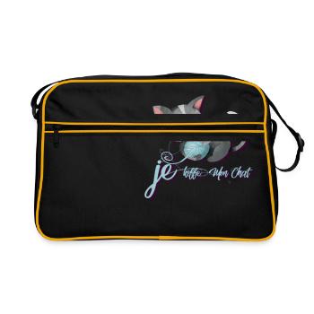 FRIEND CHAT - Retro Bag - black/gold - Front